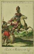 MARTIN ENGELBRECHT - REX MEXICANUS - HAND COLOURED ENGRAVING