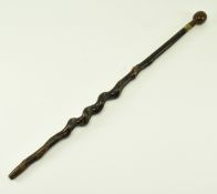 19TH CENTURY KNOBKERRIE TYPE WALKING STICK CANE