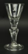GEORGE I EARLY 18TH CENTURY ENGLISH LEAD WINE GLASS