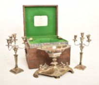 1888 CAMPAIGN CHEST OF ELKINGTON PRESENTATION SILVER PLATE