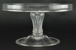 EARLY 19TH CENTURY HAND BLOWN GLASS SILESIAN TAZZA