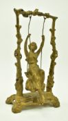 AFTER AUGUSTE MOREAU - ART DECO STYLE BRONZE GIRL ON SWING