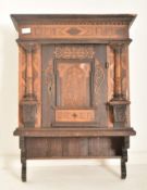 GERMAN 18TH CENTURY WALNUT & ROSEWOOD INLAID TABERNACLE
