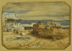 ATTRIB. WILLIAM WYLD (1806-1889) - WATERCOLOUR SKETCH OF ALGIERS