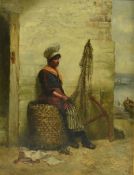 BARONESS EMMA ORCZY (1865-1947) - OIL ON CANVAS GENRE PAINTING