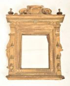 BELIEVED ITALIAN 18TH CENTURY GILT WOOD TABERNACLE MIRROR