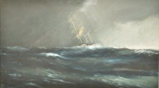 ANTHONY AMOS (1950-2010) - OIL ON BOARD MARITIME PAINTING