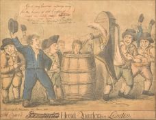 POLITICAL SATIRE - R. ACKERMANN 1803 CARICATURE ETCHING