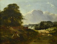 19TH CENTURY VICTORIAN OIL ON CANVAS COUNTRY LANDSCAPE