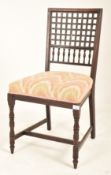 ARTS & CRAFTS 19TH CENTURY ROSEWOOD LATTICE BACK CHAIR