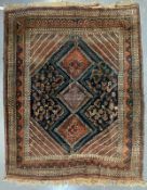 19TH CENTURY AFSHAR ORIENTAL CARPET FLOOR RUG