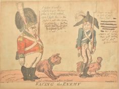 I. CRUIKSHANK & G. WOODWARD - 18TH CENTURY SATIRICAL CARTOON