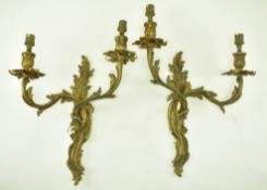 PAIR OF ROCOCO FRENCH LOUIS XV INSPIRED WALL SCONCES