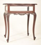 EDWARDIAN MAHOGANY GLAZED BIJOUTERIE TABLE