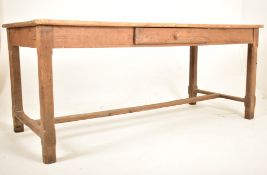 19TH CENTURY OAK WOOD REFECTORY DINING TABLE