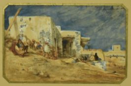 ATTRIB. WILLIAM WYLD (1806-1889) - WATERCOLOUR SKETCH OF ALGIERS