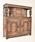 ELIZABETHAN STYLE 19TH CENTURY CARVED OAK COURT CUPBOARD