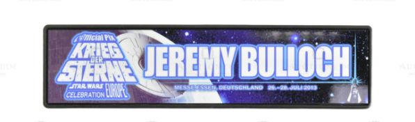 ESTATE OF JEREMY BULLOCH - STAR WARS - OFFICIAL PIX TABLE SIGN