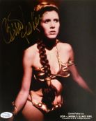 CARRIE FISHER (1956-2016) - STAR WARS - AUTOGRAPHED 8X10