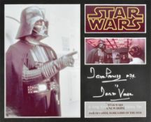 ESTATE OF DAVE PROWSE - STAR WARS - DARTH VADER DISPLAY AUTOGRAPHED