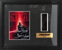 ESTATE OF DAVE PROWSE - AUTOGRAPHED FILM CEL DISPLAY