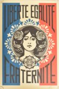 SHEPARD FAIREY (B. 1970) - LIBERTE, EGALITE, FRATERNITE - 2024
