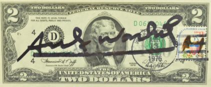 ANDY WARHOL (1928-1987) - TWO JEFFERSON'S DOLLARS - 1976