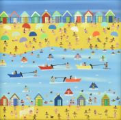 GORDON BARKER (B. 1960) - UNTITLED BEACH SCENE