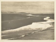 HUBERT KIM KEMPSHALL (B. 1934) - ESTUARY AT LOW TIDE - ETCHING