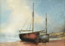 DAVID CHAMBERS (1946-) - MARITIME OIL ON BOARD