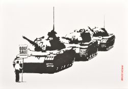 WEST COUNTRY PRINCE - BANKSY ' GOLF SALE ' - PRINT ON ART PAPER