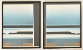 TETSURO SAWADA (1933-1998) - PAIR OF ABSTRACT LANDSCAPES