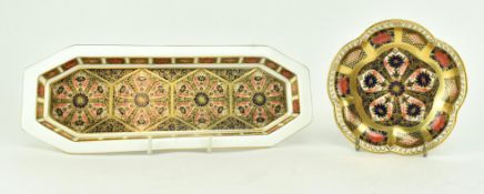 TWO ROYAL CROWN DERBY FINE BONE CHINA TRINKET DISHES