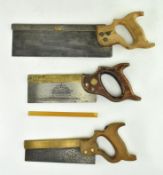 THREE VINTAGE WOODWORKING SAWS