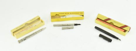 THREE EARLY - MID 20TH CENTURY CASED PENS / PENCILS