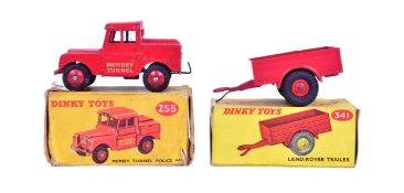 DIECAST - VINTAGE DINKY TOYS MASSEY TUNNEL POLICE VAN & TRAILER