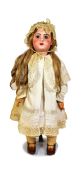 DOLLS - LARGE FRENCH JUMEAU BISQUE HEADED DOLL