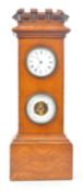 EARLY 20TH CENTURY OAK MANTEL CLOCK BAROMETER