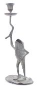 BRONZE HOLLOW FROG CANDLESTICK HOLDER