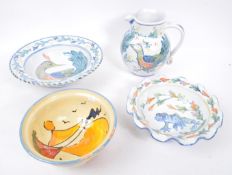 NICOLA WERNER - COLLECTION OF MAJOLICA STUDIO ART POTTERY