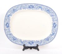 MULBERRY BLUE & WHITE CHINA PLATTER