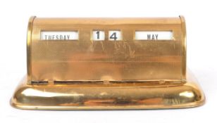 MID CENTURY 1940S BRASS STRATTON PERPETUAL CALENDAR