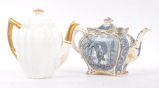 VICTORIAN BURLEIGH WARE TEAPOT W ANOTHER