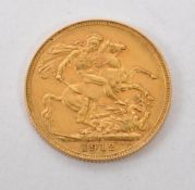 UNITED KINGDOM - GEORGE V FULL GOLD SOVEREIGN COIN