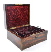 19TH CENTURY COROMANDEL WOOD & BRASS VANITY BOX