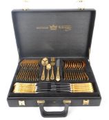 BESTECKE SOLINGEN GOLD PLATED CANTEEN OF CUTLERY