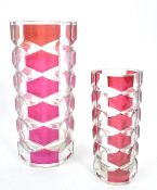 J G DURAND - LUMINARC - MID CENTURY WINDSOR RUBIS VASES