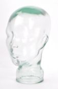 20TH CENTURY CLEAR GLASS MILLINERY PRESSED HEAD
