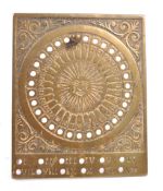 BRASS PERPETUAL ASTROLOGY SUN WHEEL CALENDAR STAND