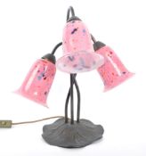 VINTAGE 20TH CENTURY TUTTI FRUTTI TULIP TABLE LAMP